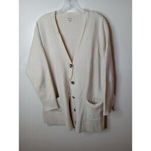 MADEWELL Cardigan Women XL Sweater Cardigan Beige